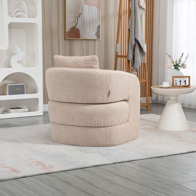 Vinci 1-Seater Fabric Accent Chair - Beige - With 2-Year Warranty